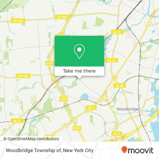 Woodbridge Township of map