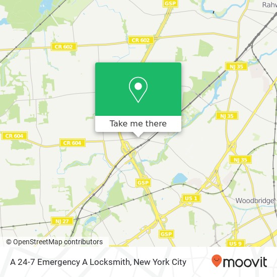 A 24-7 Emergency A Locksmith map