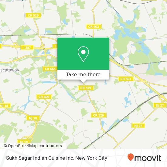 Mapa de Sukh Sagar Indian Cuisine Inc