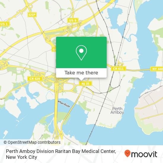 Mapa de Perth Amboy Division Raritan Bay Medical Center