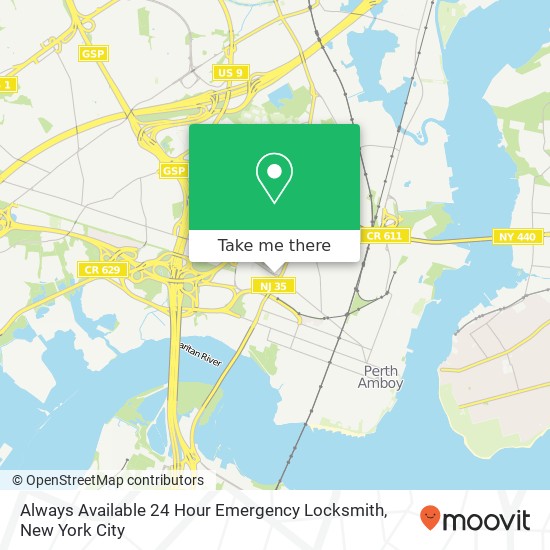 Always Available 24 Hour Emergency Locksmith map