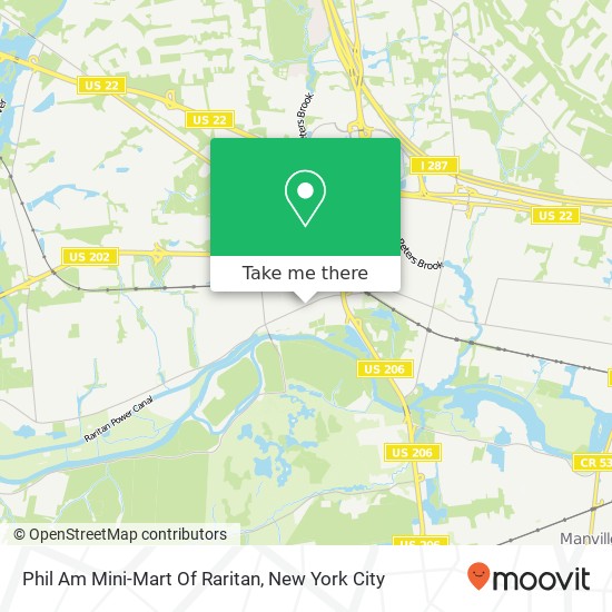 Mapa de Phil Am Mini-Mart Of Raritan