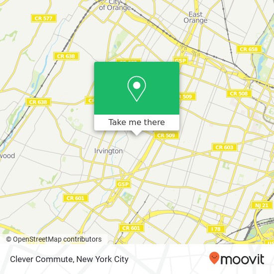 Mapa de Clever Commute