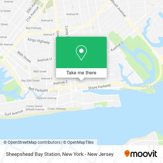 Sheepshead Bay Station map
