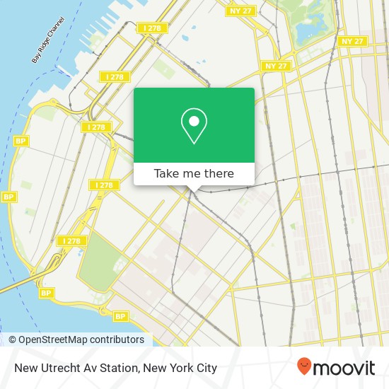 New Utrecht Av Station map