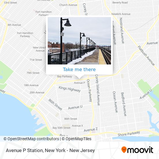 Avenue P Station map