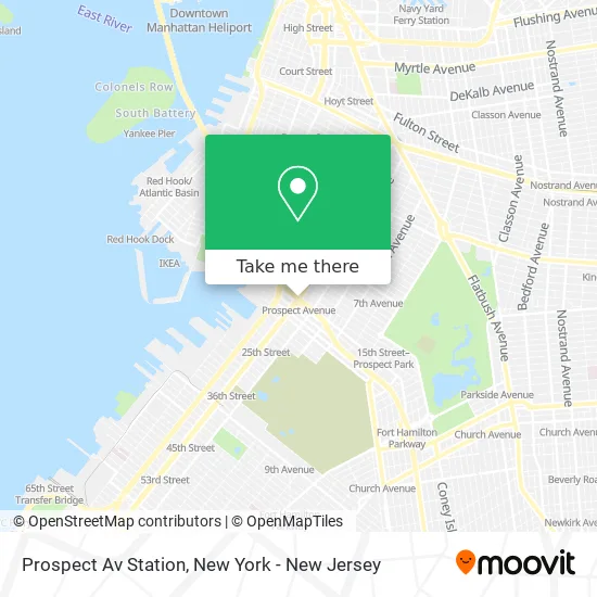 Prospect Av Station map