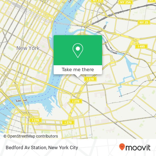 Bedford Av Station map