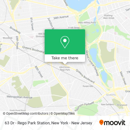 Mapa de 63 Dr - Rego Park Station