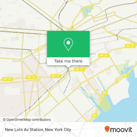 New Lots Av Station map
