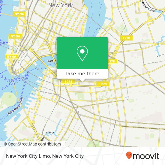 Mapa de New York City Limo
