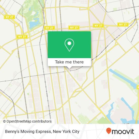 Mapa de Benny's Moving Express