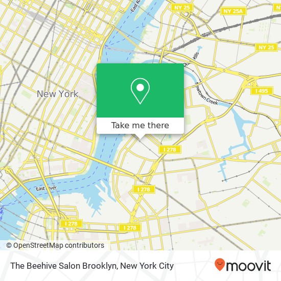 Mapa de The Beehive Salon Brooklyn