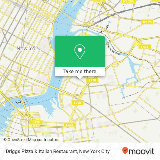 Mapa de Driggs Pizza & Italian Restaurant