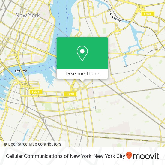 Cellular Communications of New York map