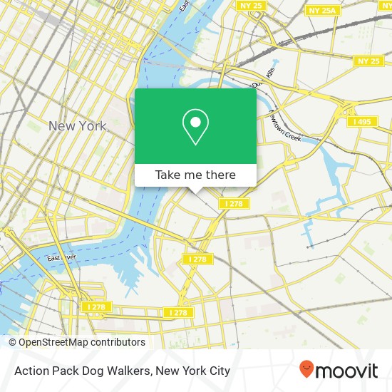 Mapa de Action Pack Dog Walkers