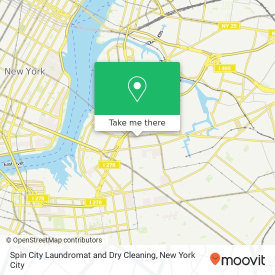 Spin City Laundromat and Dry Cleaning map