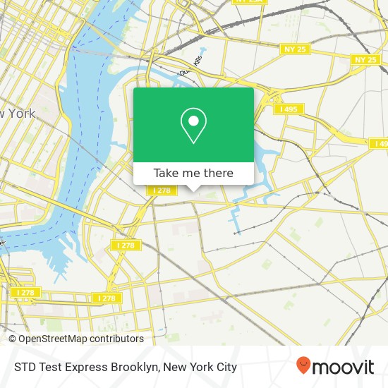 Mapa de STD Test Express Brooklyn