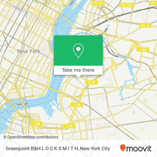 Greenpoint B&H L O C K S M I T H map