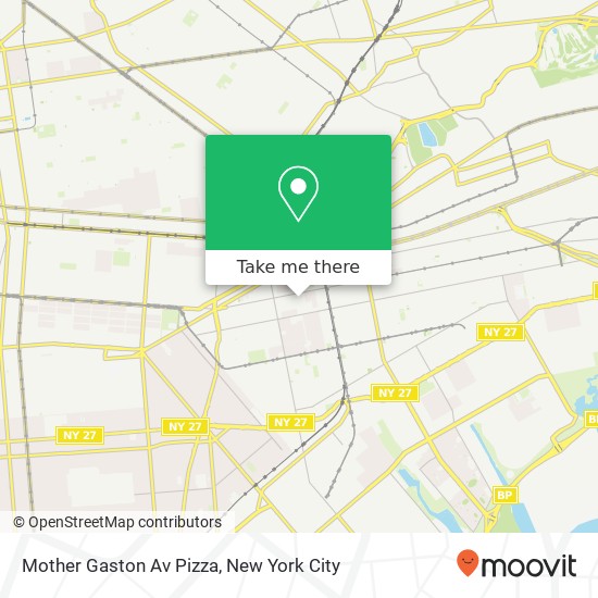 Mother Gaston Av Pizza map