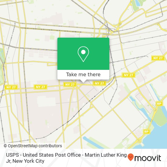 Mapa de USPS - United States Post Office - Martin Luther King Jr