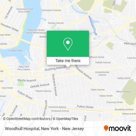 Woodhull Hospital map