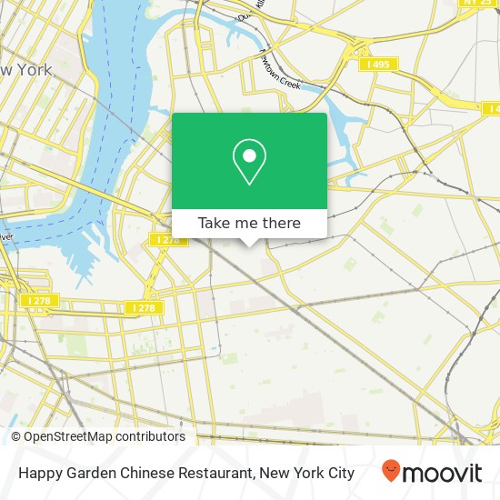 Mapa de Happy Garden Chinese Restaurant