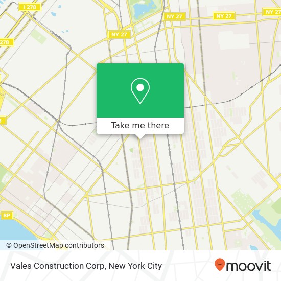 Vales Construction Corp map