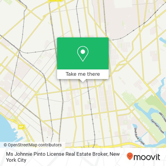 Ms Johnnie Pinto License Real Estate Broker map