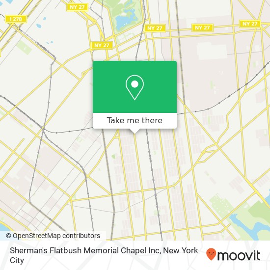 Sherman's Flatbush Memorial Chapel Inc map