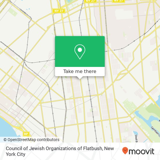 Mapa de Council of Jewish Organizations of Flatbush