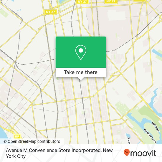 Mapa de Avenue M Convenience Store Incorporated