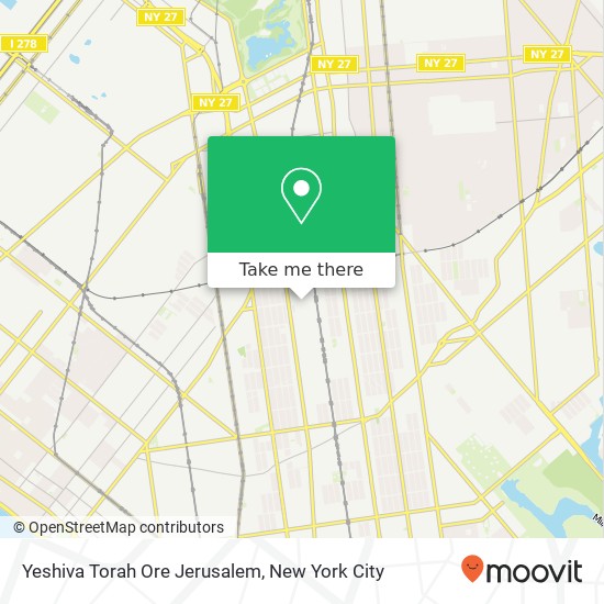 Yeshiva Torah Ore Jerusalem map