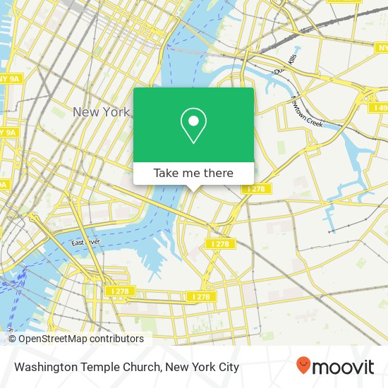 Washington Temple Church map