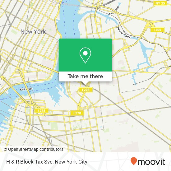 H & R Block Tax Svc map