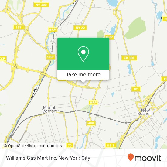 Mapa de Williams Gas Mart Inc