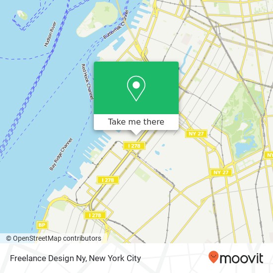 Mapa de Freelance Design Ny