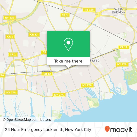 24 Hour Emergency Locksmith map