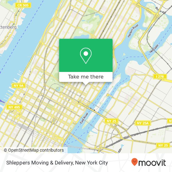 Shleppers Moving & Delivery map