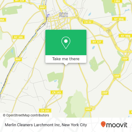 Mapa de Merlin Cleaners Larchmont Inc