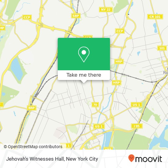 Jehovah's Witnesses Hall map