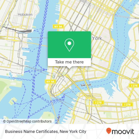 Business Name Certificates map