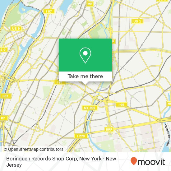 Mapa de Borinquen Records Shop Corp