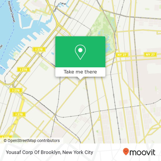 Yousaf Corp Of Brooklyn map