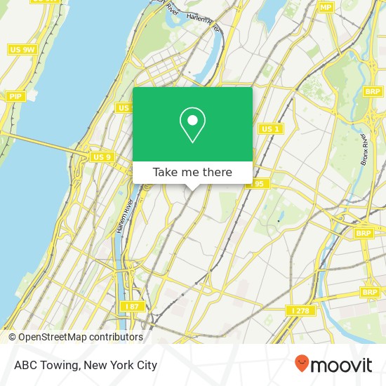 ABC Towing map