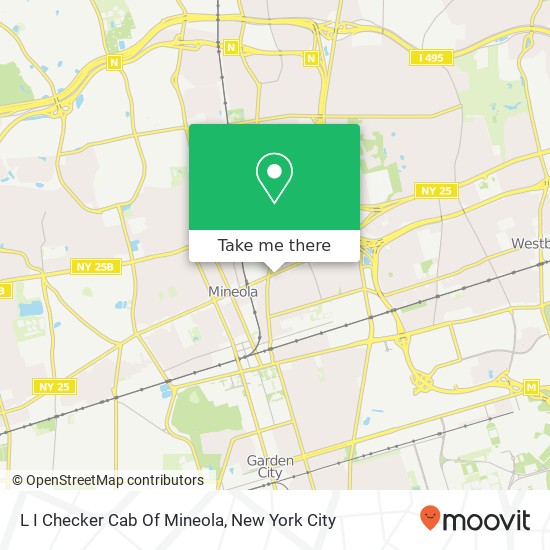 L I Checker Cab Of Mineola map