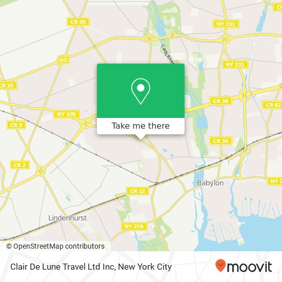 Clair De Lune Travel Ltd Inc map