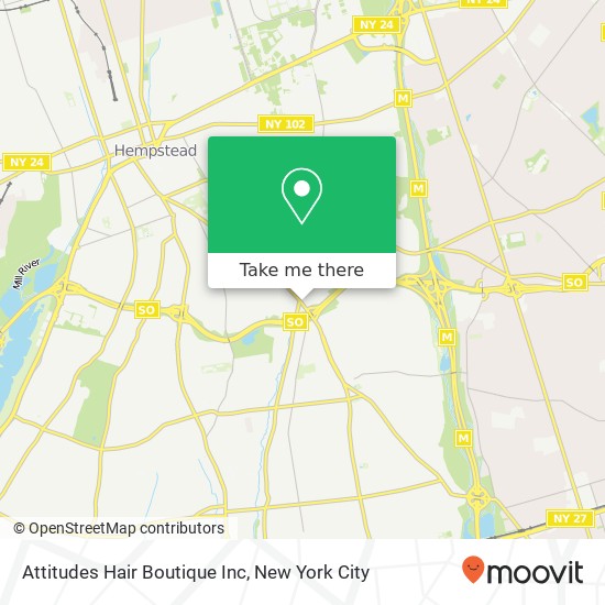 Attitudes Hair Boutique Inc map