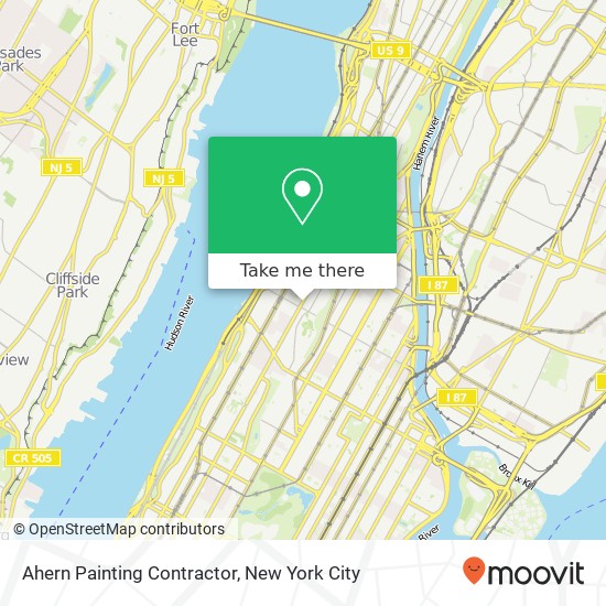 Ahern Painting Contractor map