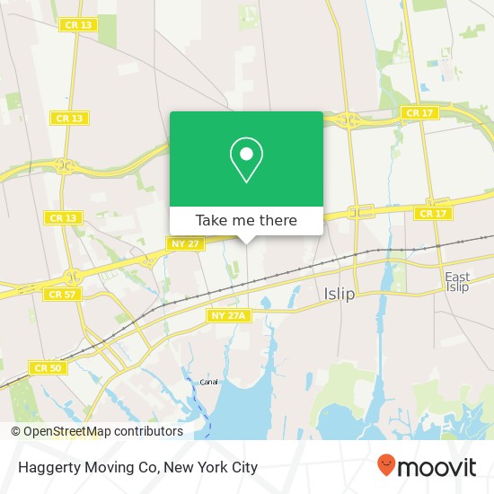 Haggerty Moving Co map